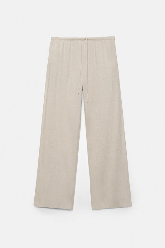 Wide leg linen pants