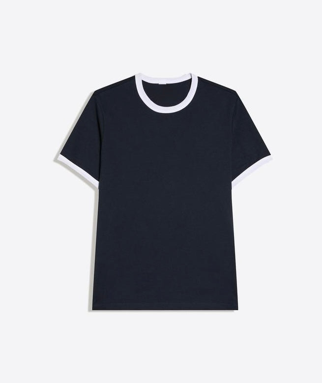 Slim fit t-shirt with contrast collar