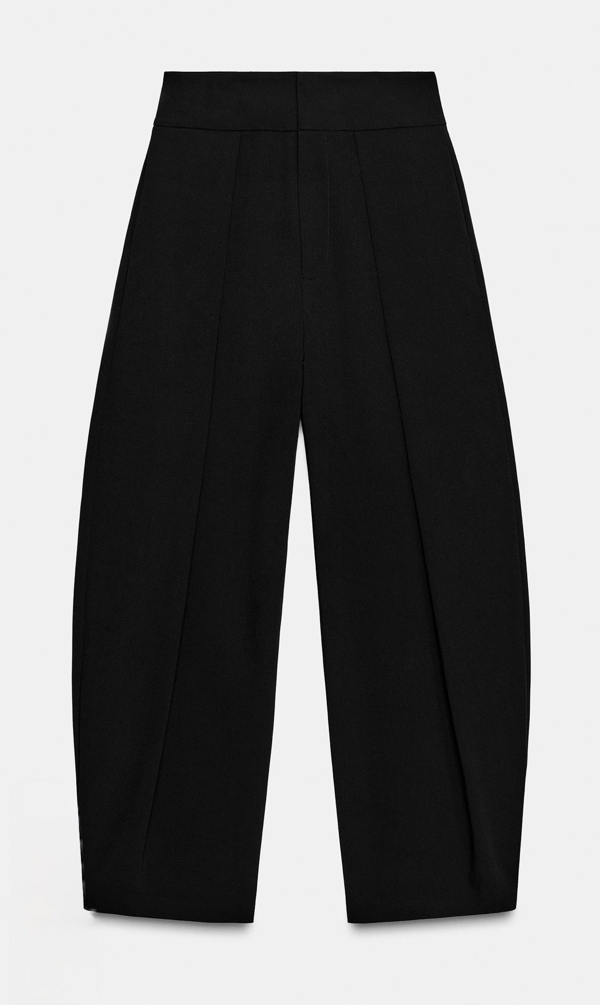 Balloon pants with front pleats