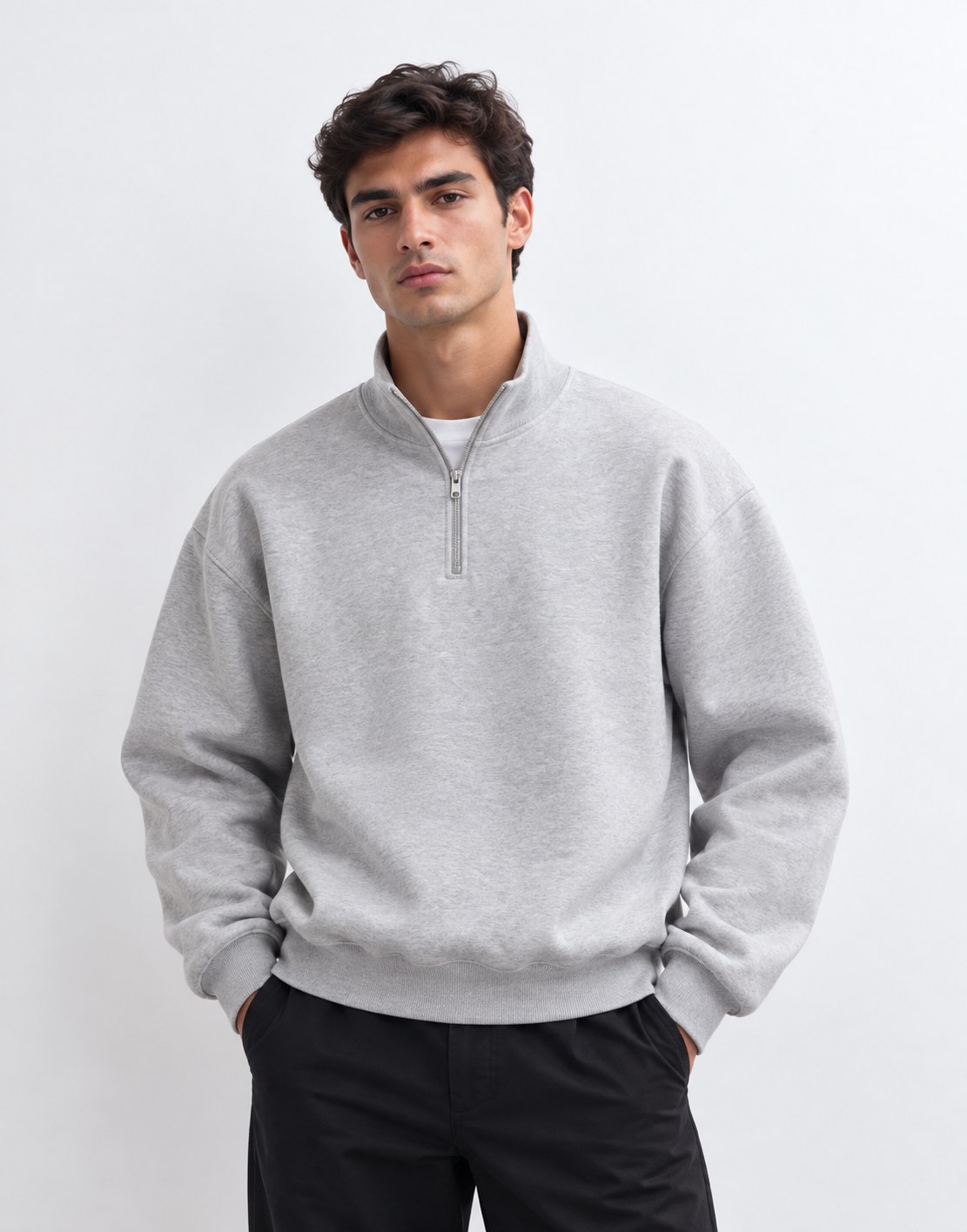 Boxy fit quarter zip