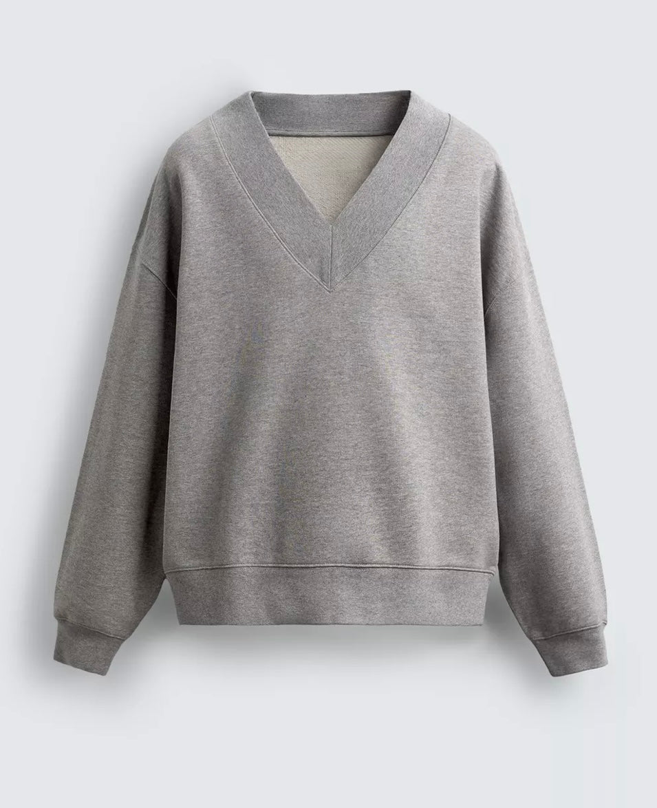 V neck sweatshirt