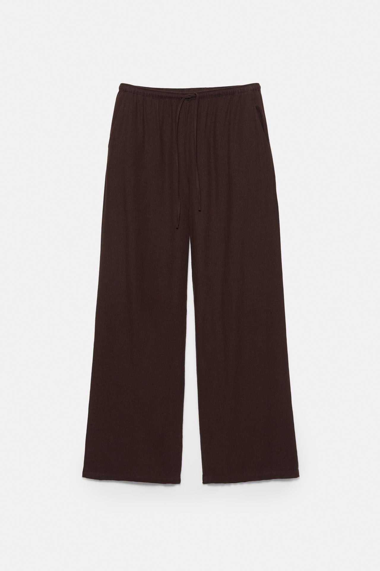 Wide leg linen pants