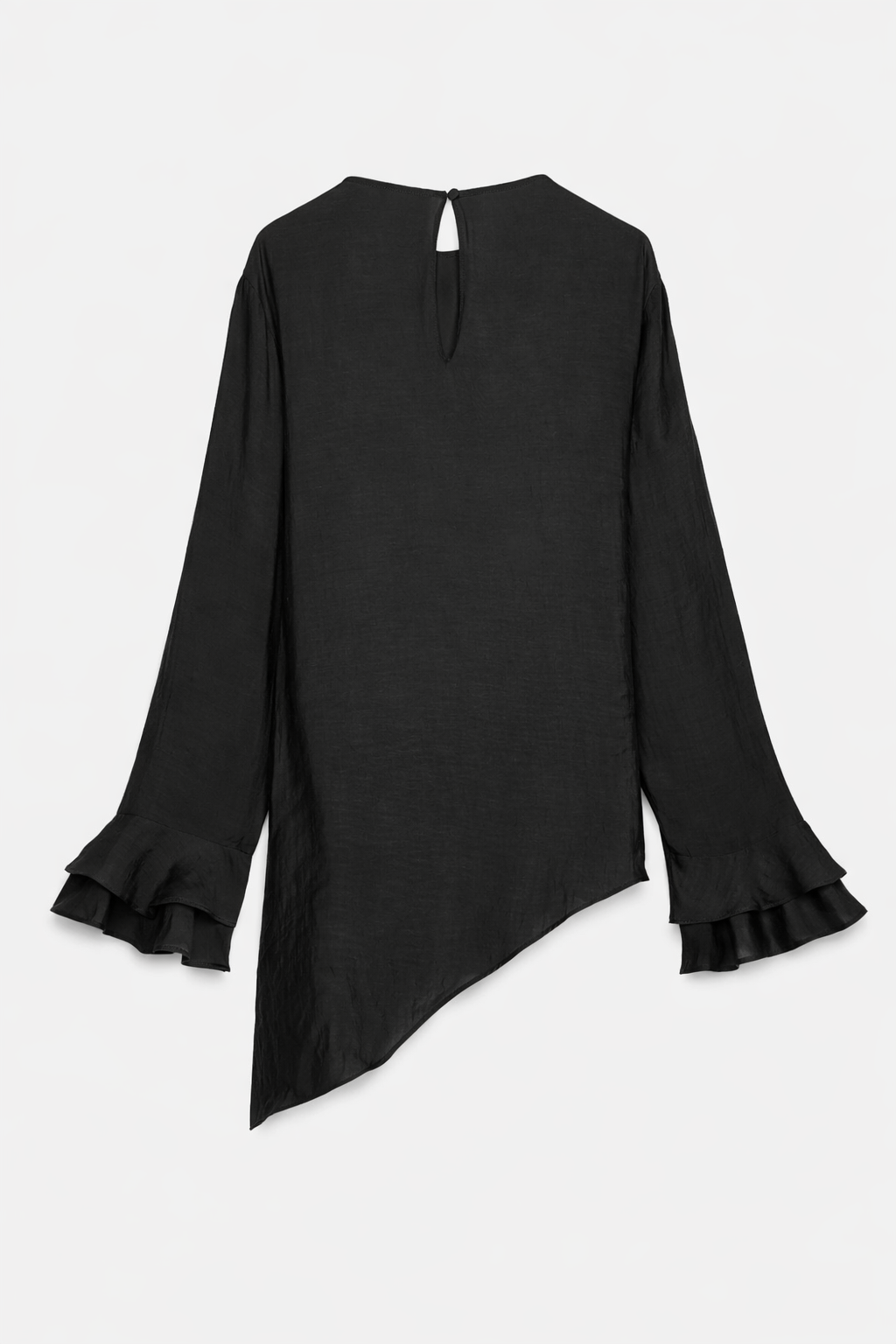 Ruffle blouse with different length