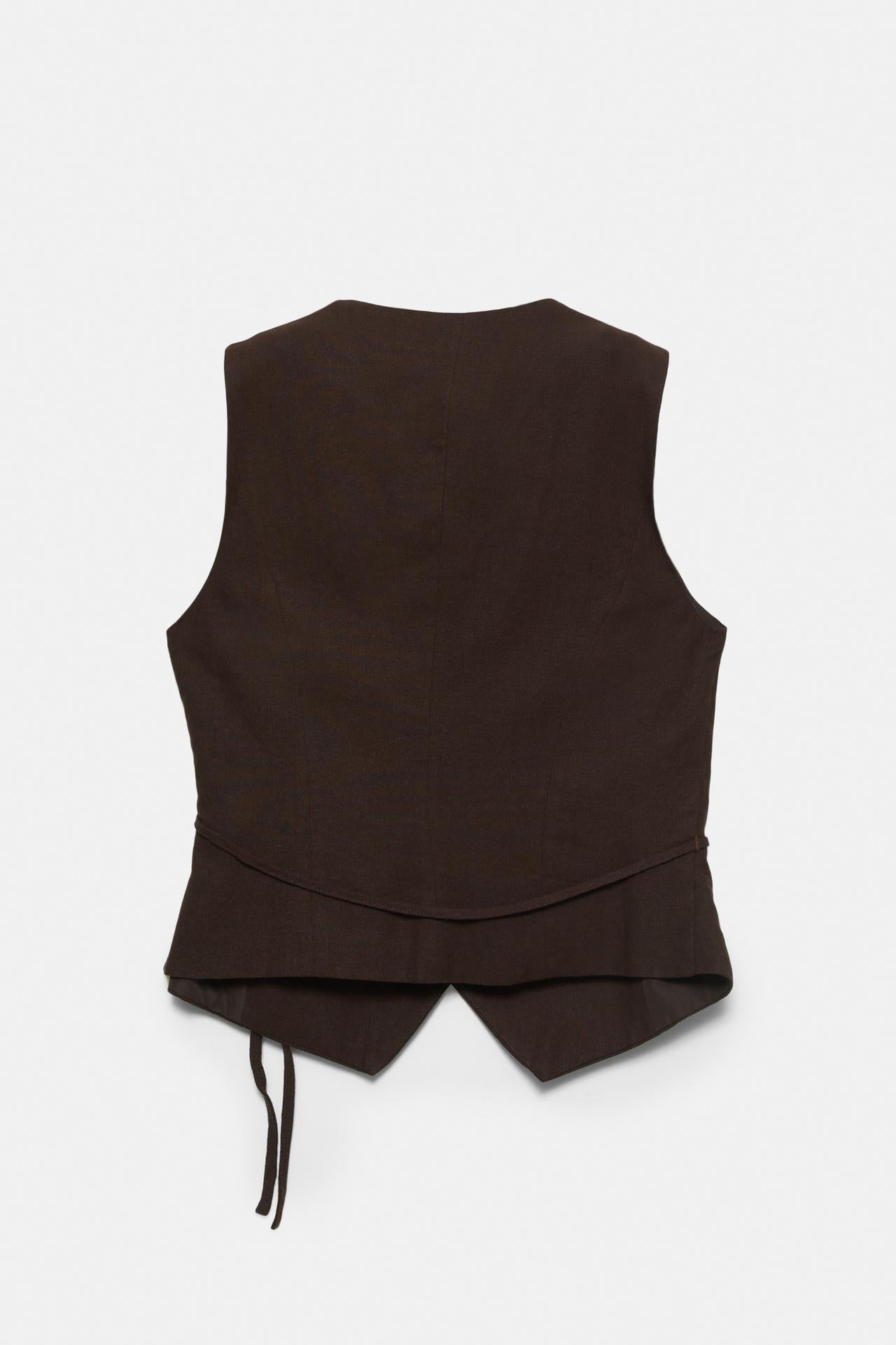 Wrap linen vest