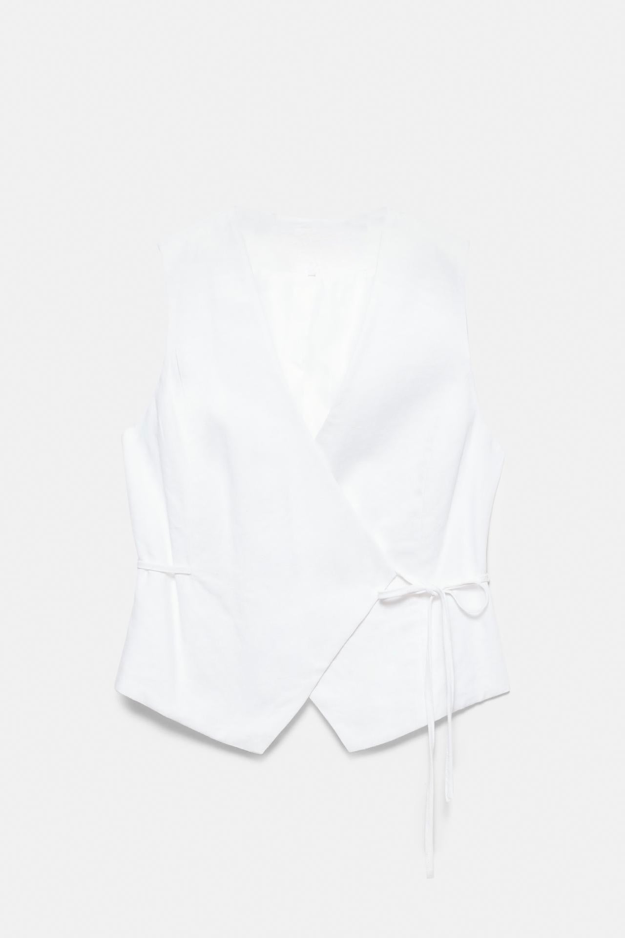 Wrap linen vest