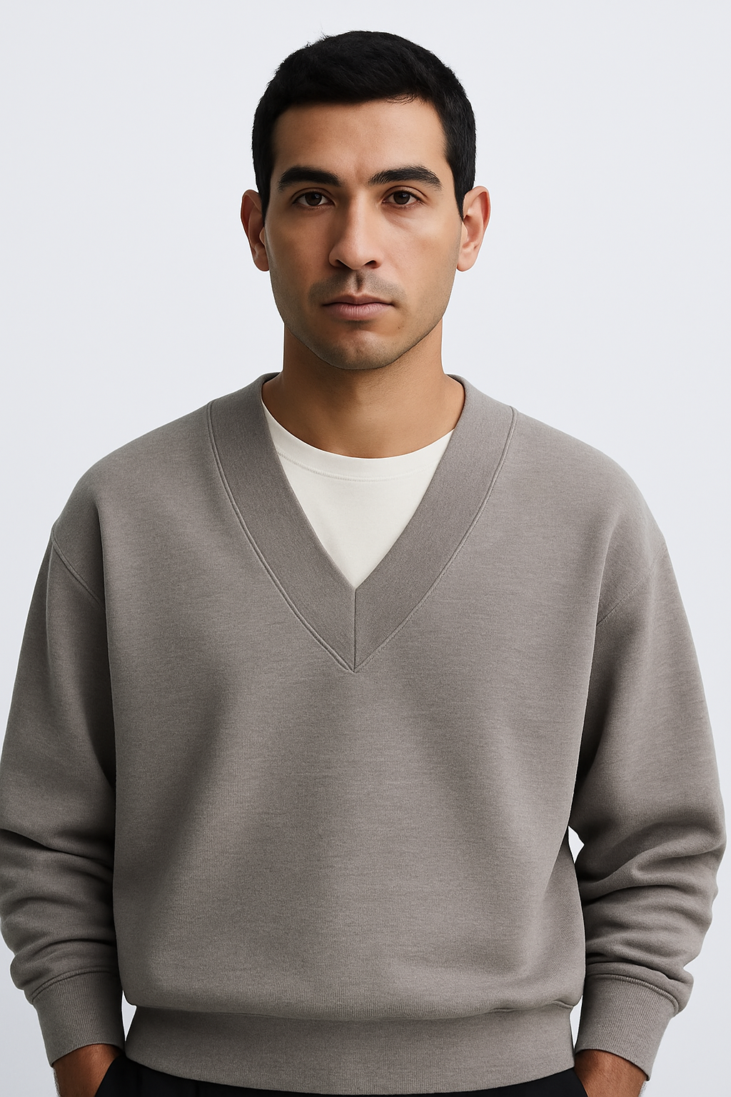 V neck sweatshirt