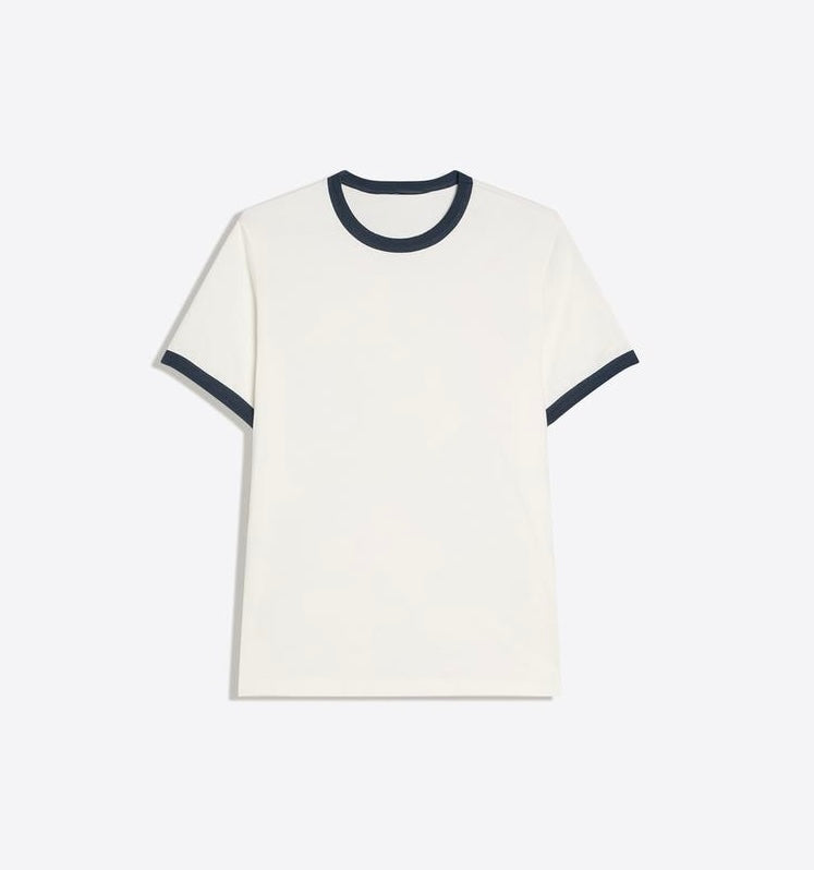 Slim fit t-shirt with contrast collar