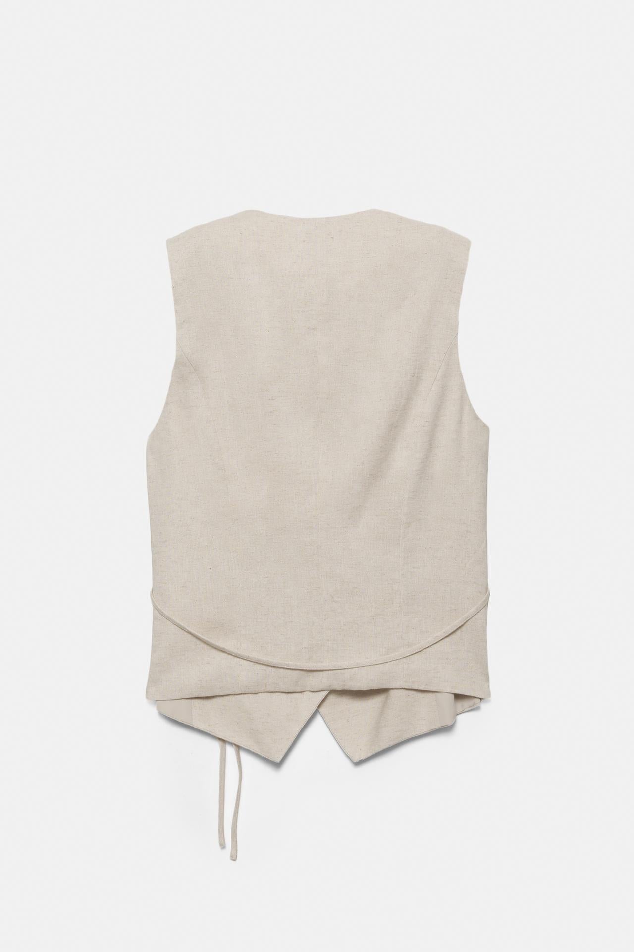 Wrap linen vest