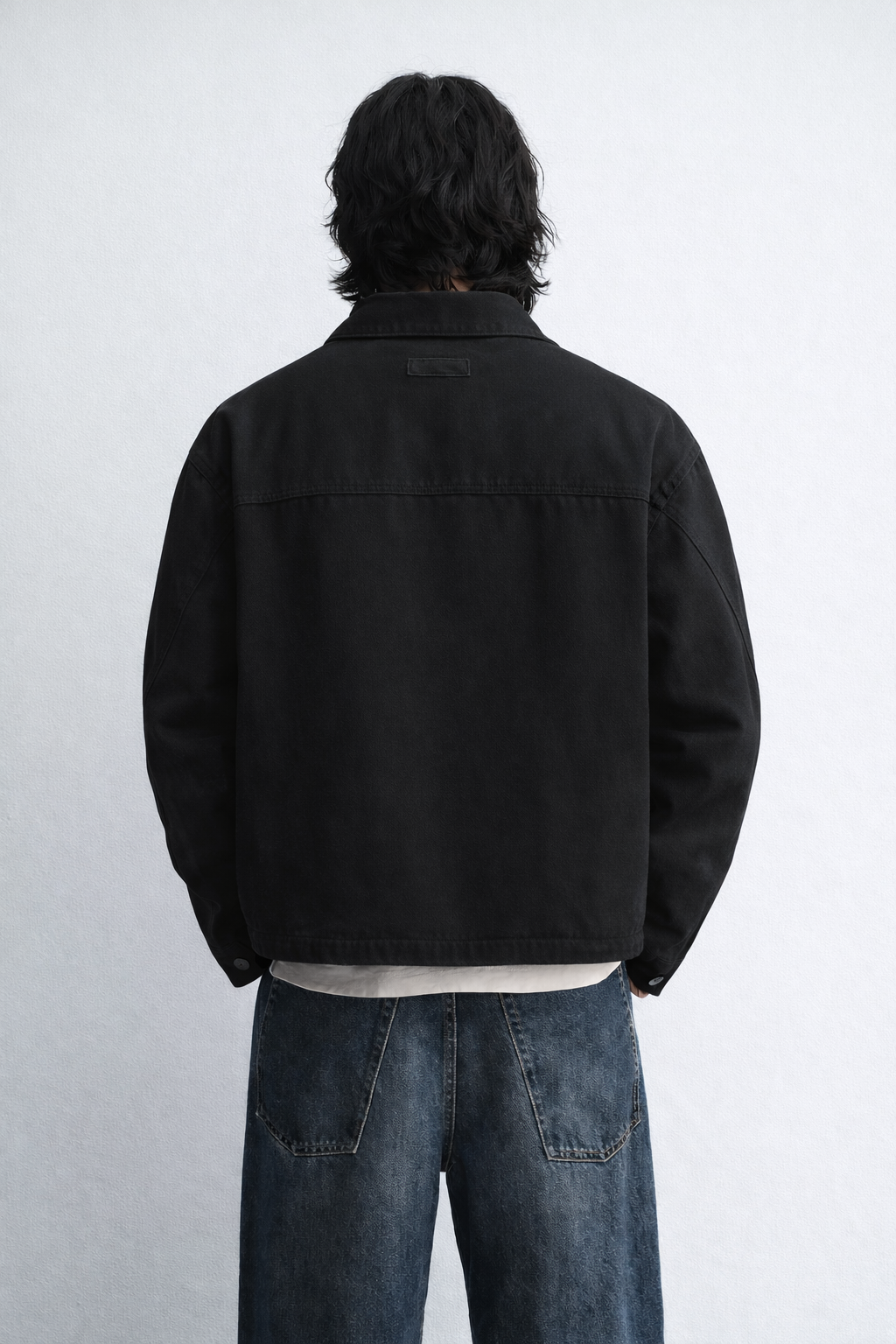 Gabardine boxy fit jacket