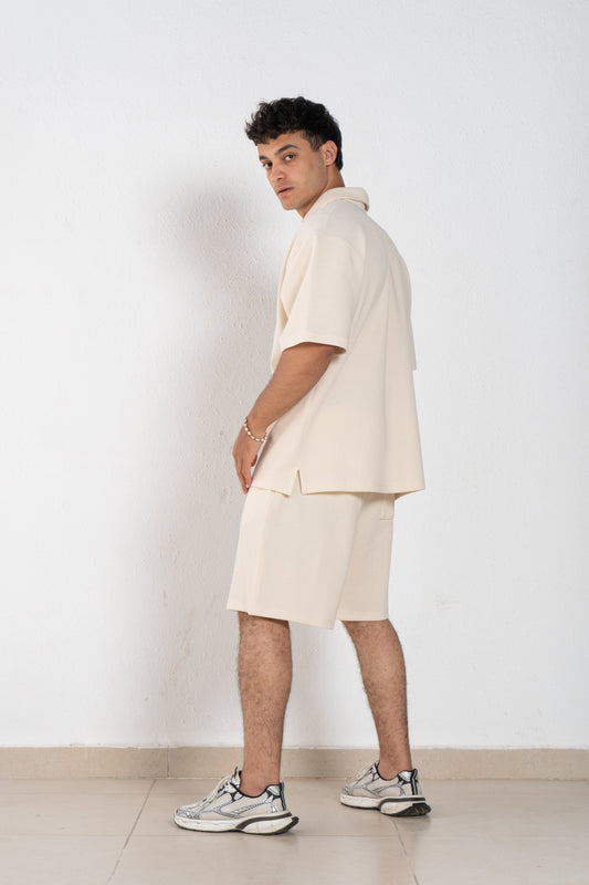 Cotton man shorts with elastic band