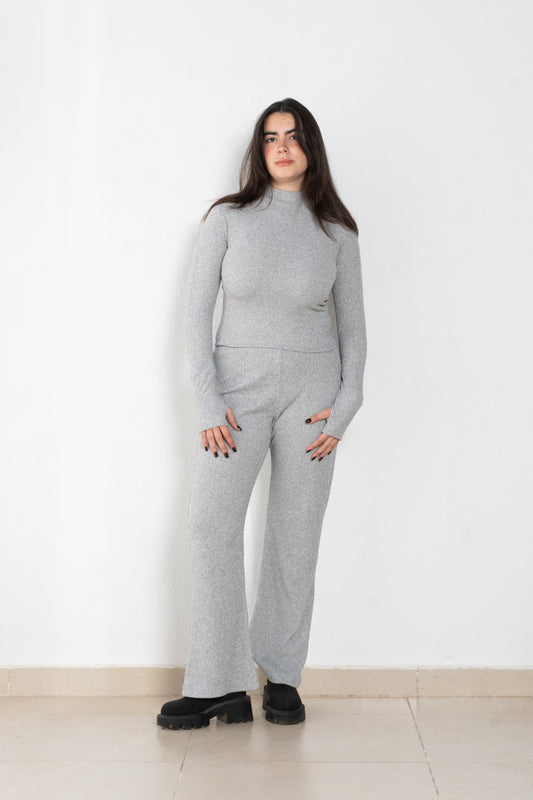 knitted half collar top