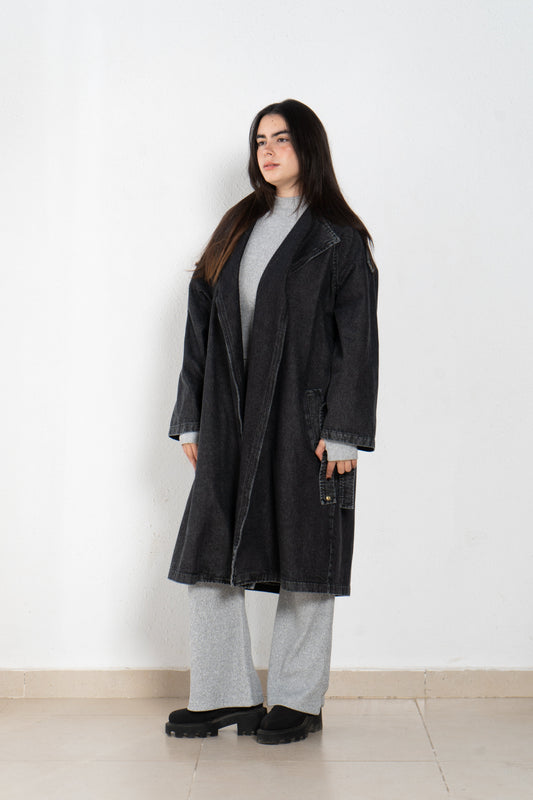 jeans trench coat
