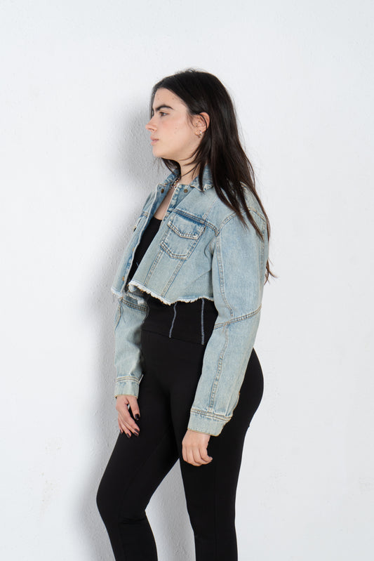 cropped jeans jacket