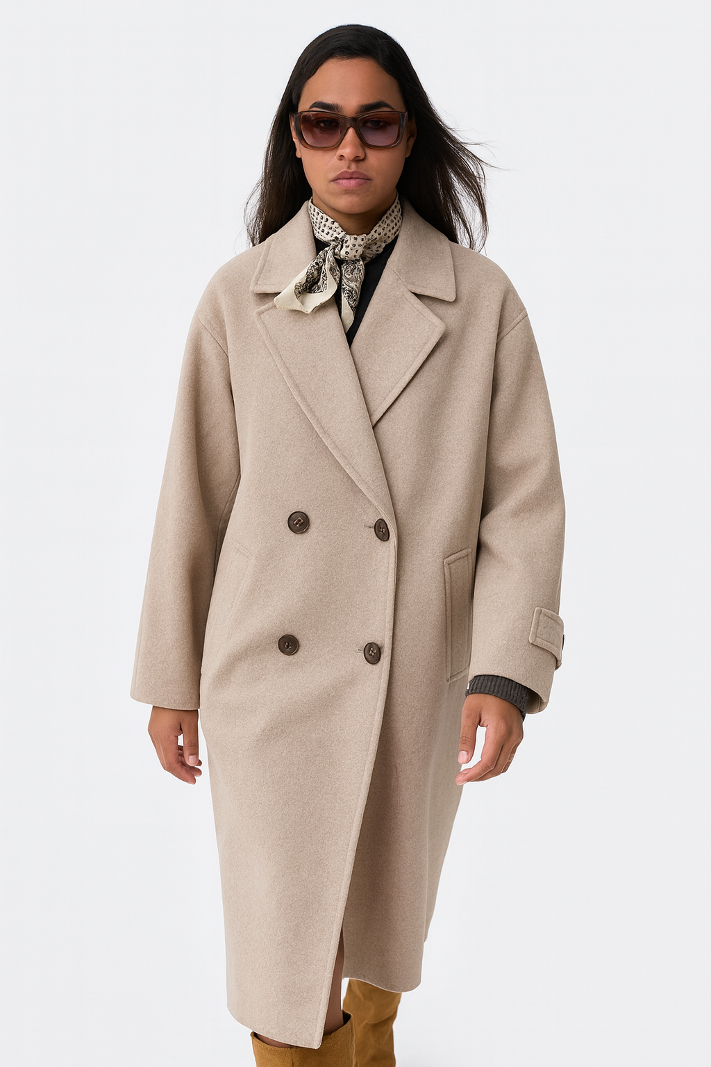 Wool oversized coat