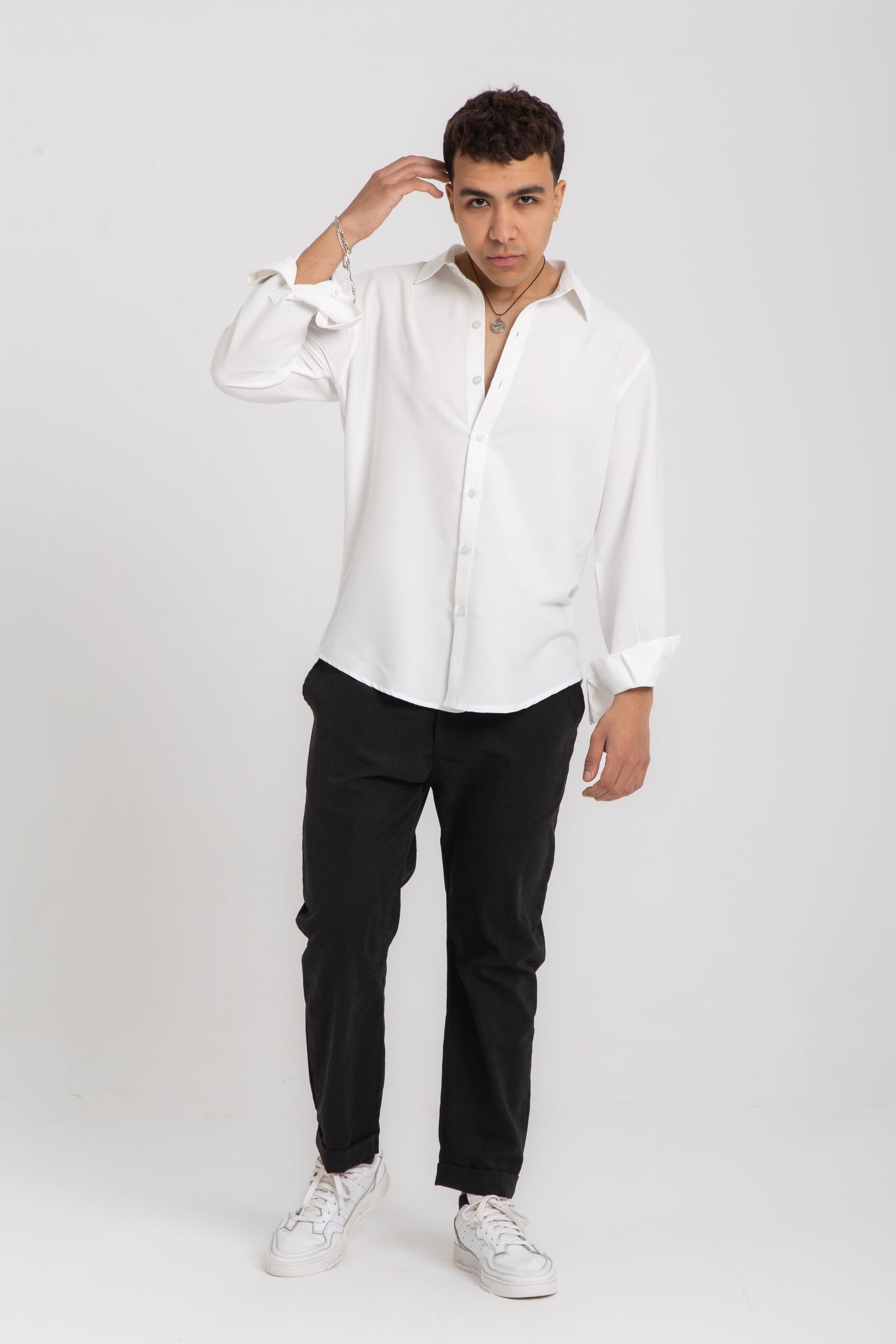 Long sleeves casual light cotton shirt