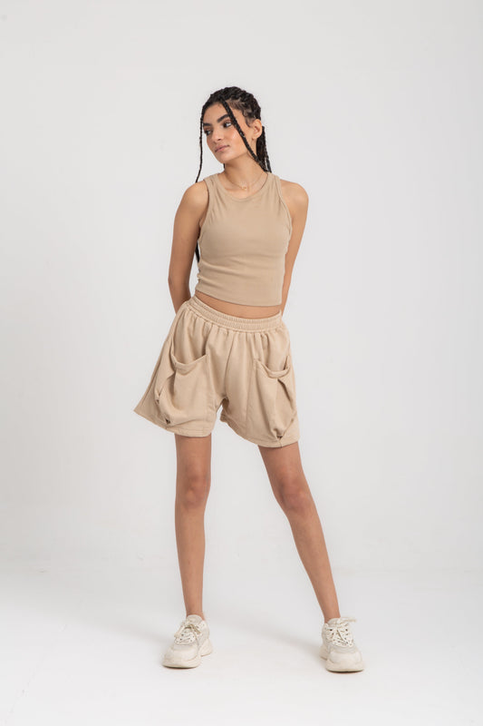 Cotton cargo shorts