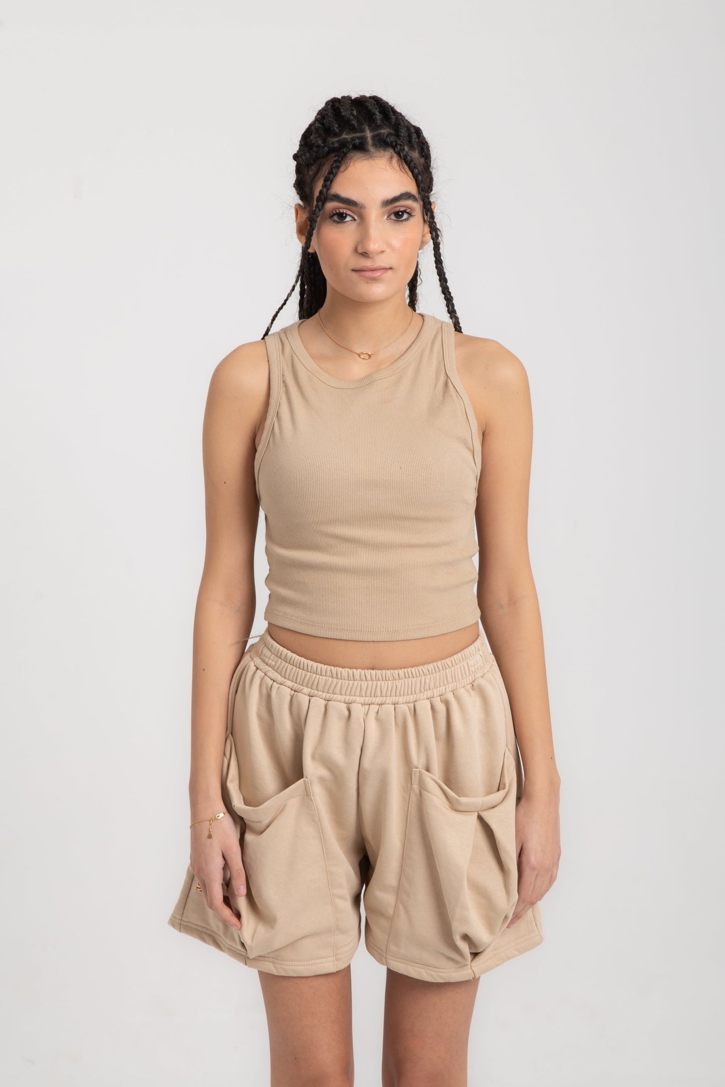 Cotton cargo shorts
