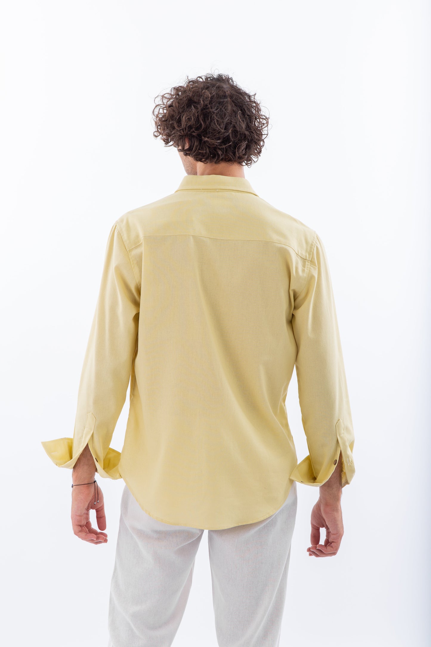 Long sleeves yellow Linen shirt