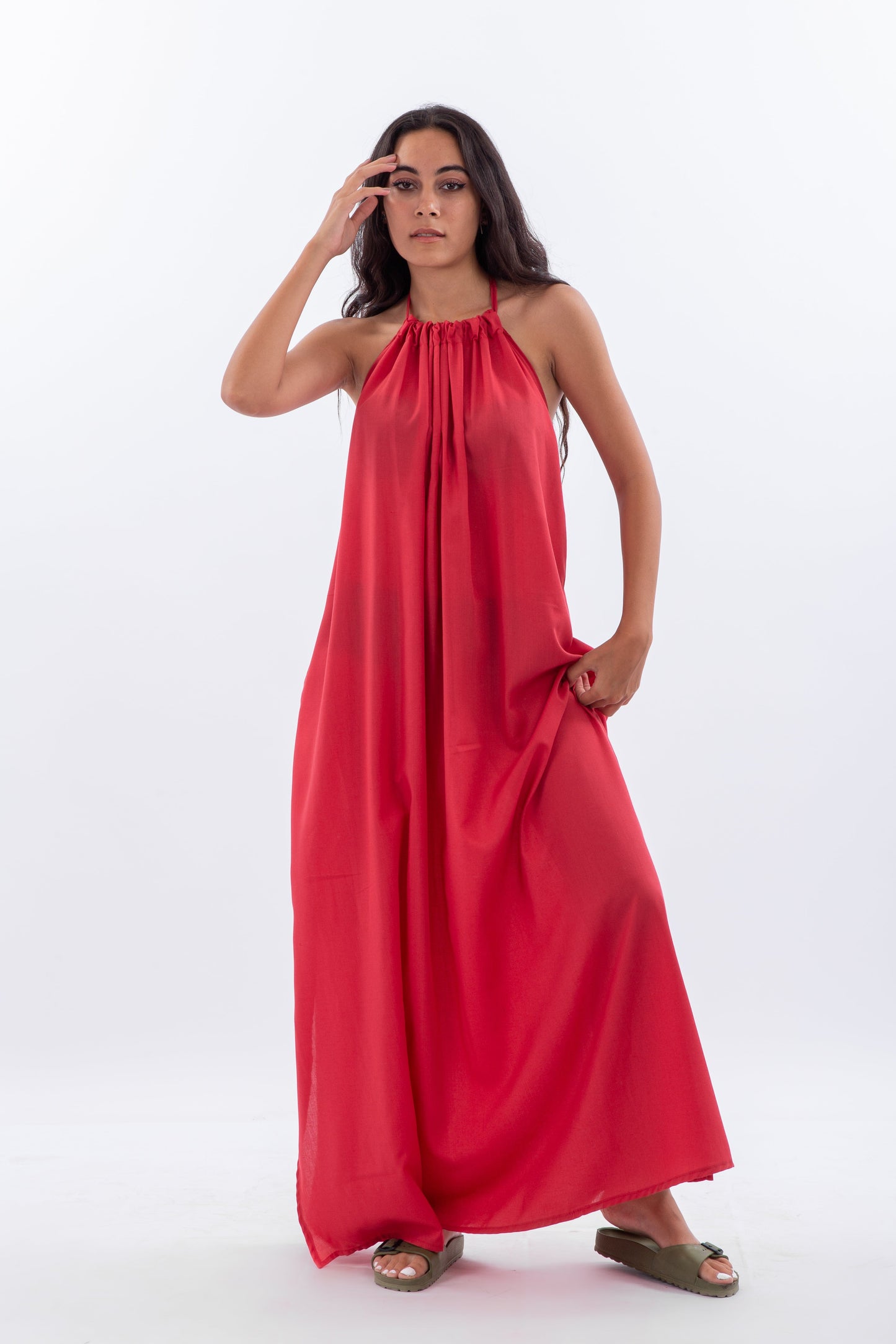 Loose backless dress